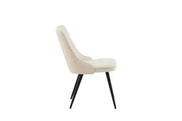 Velvet Deluxe Lyx Fløyelstol - Svart/Beige - Møbler - Stoler - Spisestuestoler & kjøkkenstoler