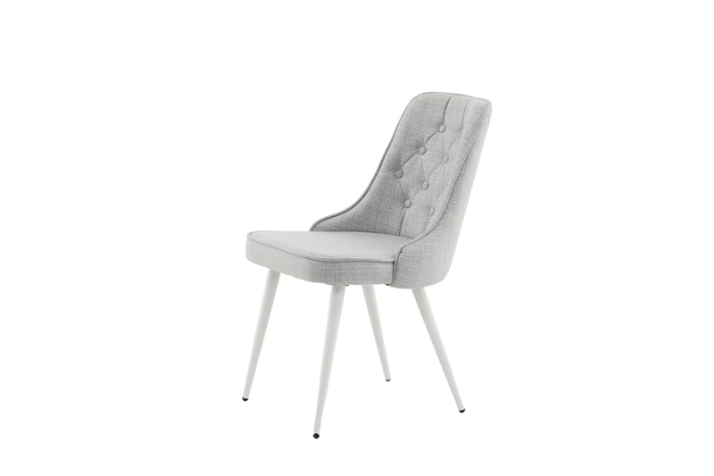 Velvet Deluxe Spisestol - Grå/Hvit - Møbler - Stoler - Spisestuestoler & kjøkkenstoler
