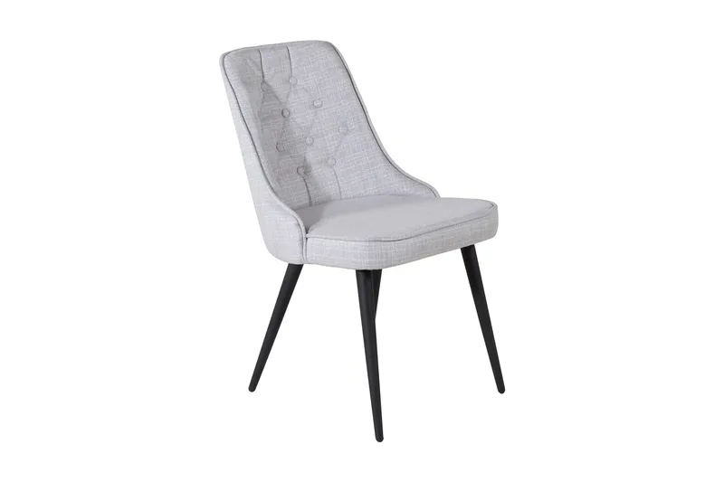 Velvet Deluxe Spisestol, Grå/Svart