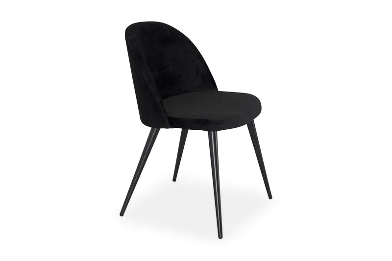 Velvet Kjøkkenstol Fløyel, Svart