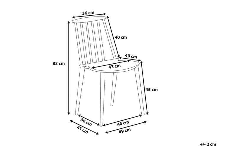 Ventnor Stol 2-pk - Svart - Møbler - Stoler - Spisestuestoler & kjøkkenstoler