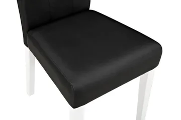 Viktor Spisestol - Kunstlær / Hvit / Svart - Møbler - Stoler - Spisestuestoler & kjøkkenstoler