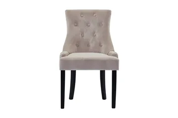 Viktoria Spisestol Fløyel - Sand / Beige - Møbler - Stoler - Spisestuestoler & kjøkkenstoler