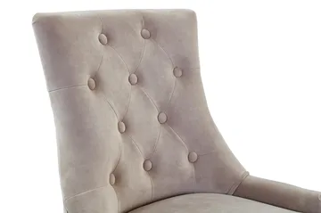 Viktoria Spisestol Fløyel - Sand / Beige - Møbler - Stoler - Spisestuestoler & kjøkkenstoler