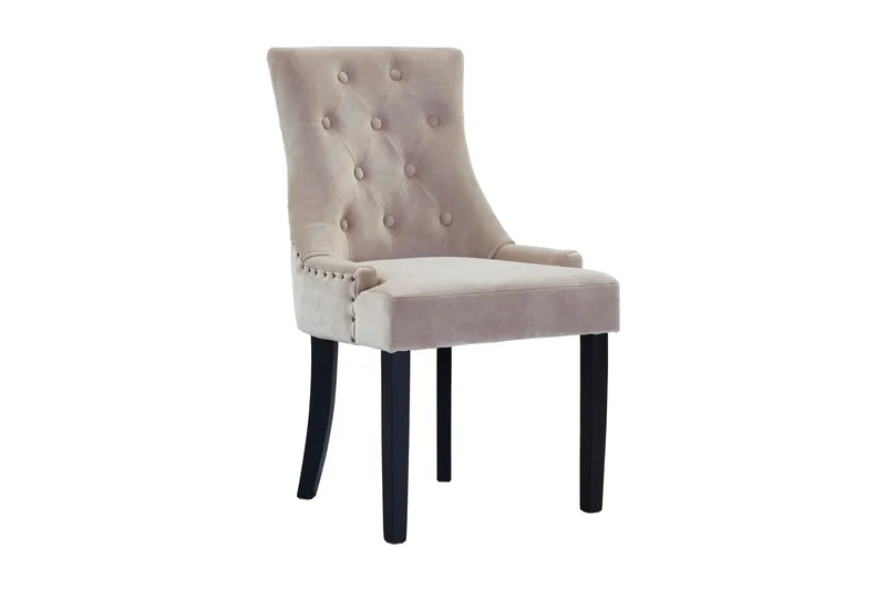 Viktoria Spisestol Fløyel, Sand / Beige