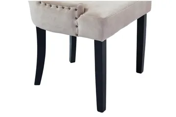 Viktoria Spisestol Fløyel - Sand / Beige - Møbler - Stoler - Spisestuestoler & kjøkkenstoler