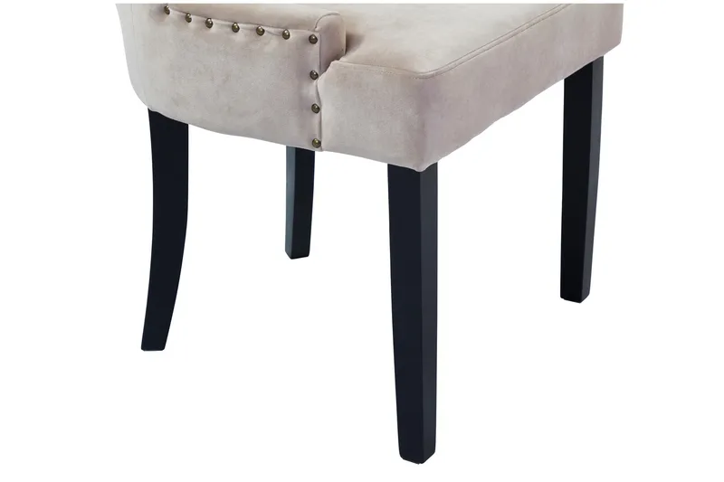 Viktoria Spisestol Fløyel - Sand / Beige - Møbler - Stoler - Spisestuestoler & kjøkkenstoler