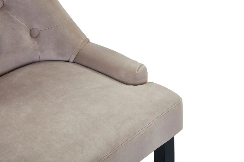 Viktoria Spisestol Fløyel - Sand / Beige - Møbler - Stoler - Spisestuestoler & kjøkkenstoler