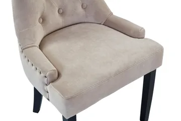 Viktoria Spisestol Fløyel - Sand / Beige - Møbler - Stoler - Spisestuestoler & kjøkkenstoler