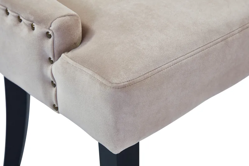 Viktoria Spisestol Fløyel - Sand / Beige - Møbler - Stoler - Spisestuestoler & kjøkkenstoler