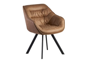 Willowdale Karmstol med X-formede ben - Lysebrun/Svart - Møbler - Stoler - Spisestuestoler & kjøkkenstoler