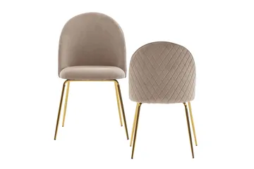 Wohnling Spisestol 2-pack - Beige - Møbler - Stoler - Spisestuestoler & kjøkkenstoler