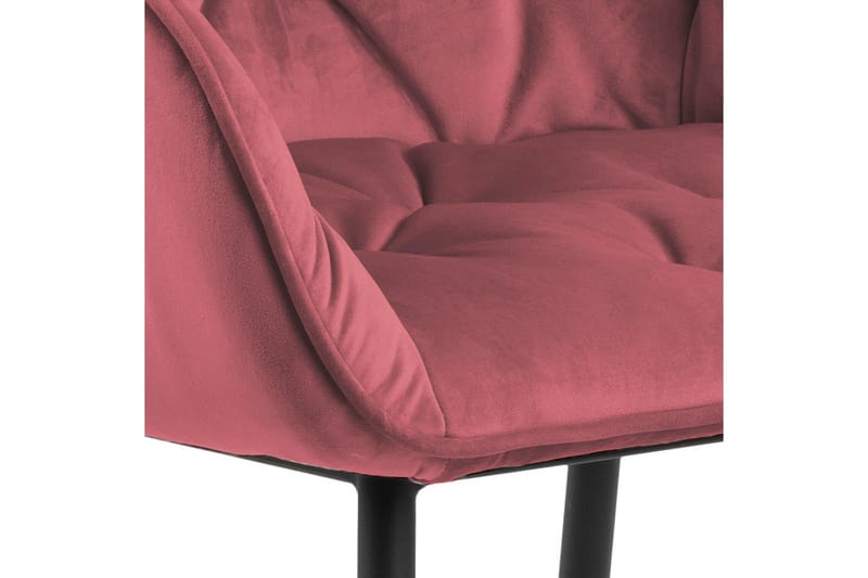 Zabinka Spisestol i Fløyel med Metallben - Rød - Møbler - Stoler - Spisestuestoler & kjøkkenstoler