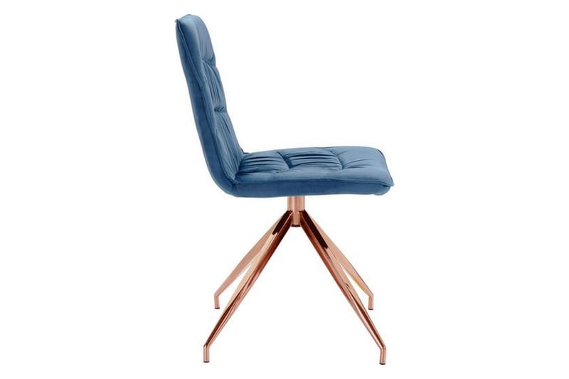 Zinon Spisestol Sammet 2-pk - Blå - Møbler - Stoler - Spisestuestoler & kjøkkenstoler