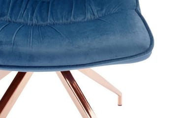 Zinon Spisestol Sammet 2-pk - Blå - Møbler - Stoler - Spisestuestoler & kjøkkenstoler