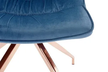 Zinon Spisestol Sammet 2-pk - Blå - Møbler - Stoler - Spisestuestoler & kjøkkenstoler