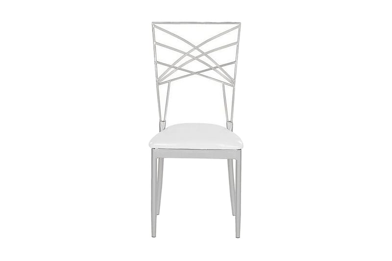 Stol Gines 2-pk - Sølv/Kunstskinn - Spisestuestoler & kjøkkenstoler