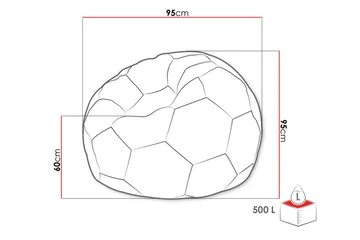 Svalliden Saccosekk 95 cm - Hvit / Svart - Møbler - Stoler - Sittesekk & sakkosekk