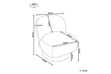 Svingbar lenestol Aylo - Hvit - Møbler - Stoler - Lenestoler