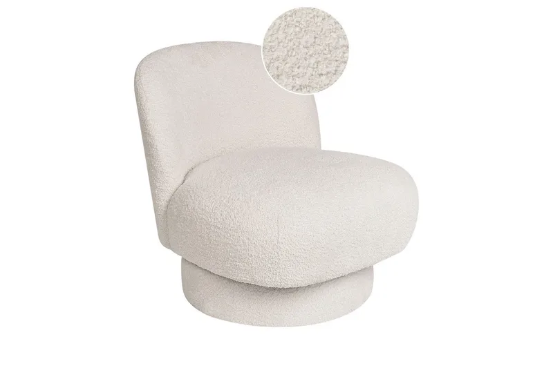 Svingbar lenestol Aylo, Hvit