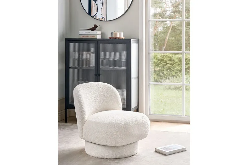 Svingbar lenestol Aylo - Hvit - Møbler - Stoler - Lenestoler