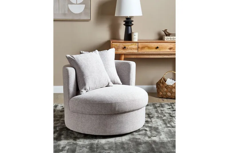 Svingbar lenestol Dalby - Grå - Møbler - Stoler - Lenestoler