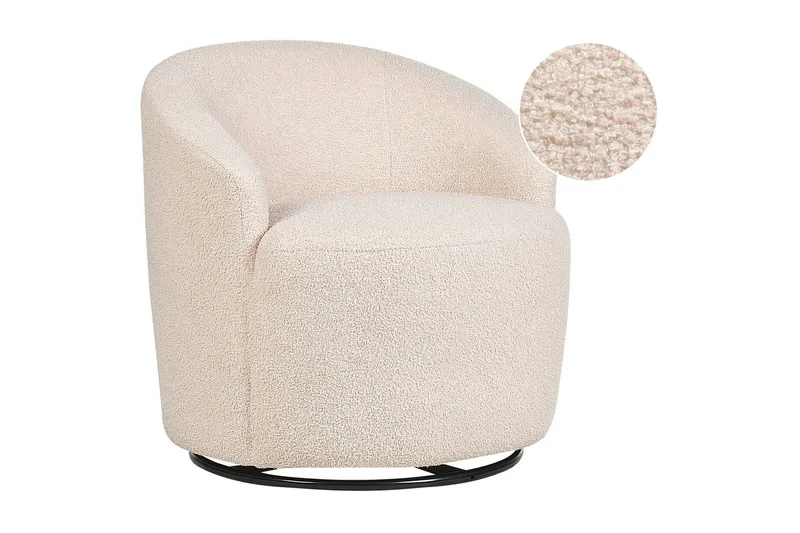 Svingbar lenestol Davik, Beige, svart