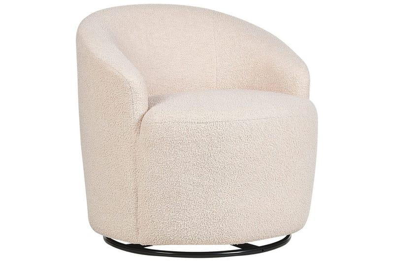 Svingbar lenestol Davik - Beige, svart - Møbler - Stoler - Lenestoler