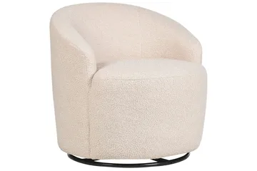 Svingbar lenestol Davik - Beige, svart - Møbler - Stoler - Lenestoler