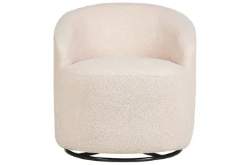 Svingbar lenestol Davik - Beige, svart - Møbler - Stoler - Lenestoler