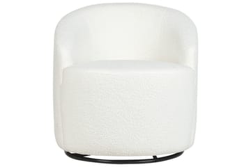 Svingbar lenestol Davik - Hvit, Svart - Møbler - Stoler - Lenestoler