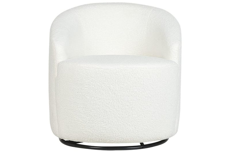 Svingbar lenestol Davik - Hvit, Svart - Møbler - Stoler - Lenestoler