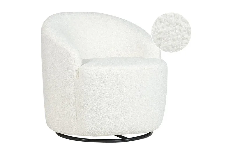 Svingbar lenestol Davik, Hvit, Svart