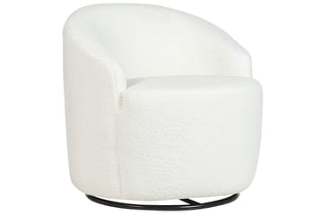 Svingbar lenestol Davik - Hvit, Svart - Møbler - Stoler - Lenestoler