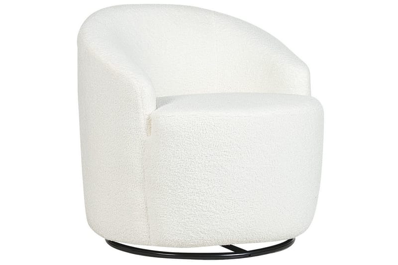 Svingbar lenestol Davik - Hvit, Svart - Møbler - Stoler - Lenestoler