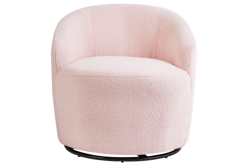 Svingbar lenestol Davik - Rosa, Svart, Rosa, svart - Møbler - Stoler - Lenestoler