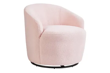 Svingbar lenestol Davik - Rosa, Svart, Rosa, svart - Møbler - Stoler - Lenestoler