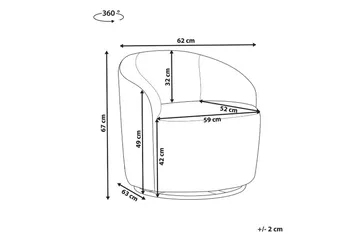 Svingbar lenestol Davik - Rosa, Svart, Rosa, svart - Møbler - Stoler - Lenestoler