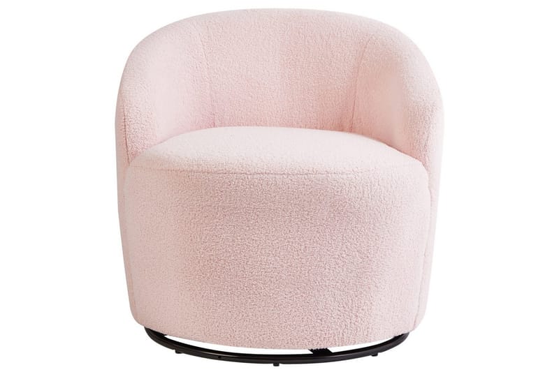 Svingbar lenestol Davik - Rosa, Svart, Rosa, svart - Møbler - Stoler - Lenestoler