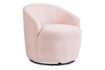Svingbar lenestol Davik - Rosa, Svart, Rosa, svart - Møbler - Stoler - Lenestoler