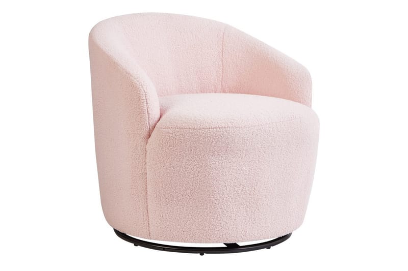 Svingbar lenestol Davik - Rosa, Svart, Rosa, svart - Møbler - Stoler - Lenestoler