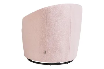 Svingbar lenestol Davik - Rosa, Svart, Rosa, svart - Møbler - Stoler - Lenestoler
