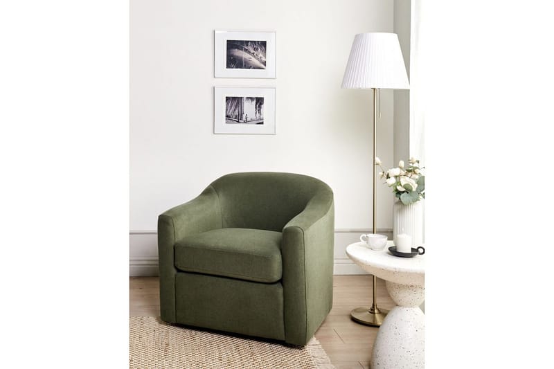 Svingbar lenestol Magnor - Grønn, Svart - Møbler - Stoler - Lenestoler