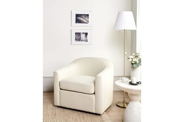 Svingbar lenestol Magnor - Lys beige, svart - Møbler - Stoler - Lenestoler