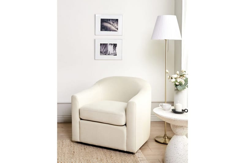 Svingbar lenestol Magnor - Lys beige, svart - Møbler - Stoler - Lenestoler