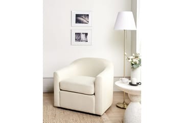 Svingbar lenestol Magnor - Lys beige, svart - Møbler - Stoler - Lenestoler