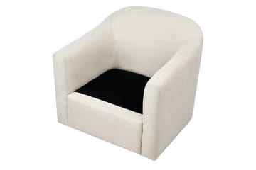 Svingbar lenestol Magnor - Lys beige, svart - Møbler - Stoler - Lenestoler
