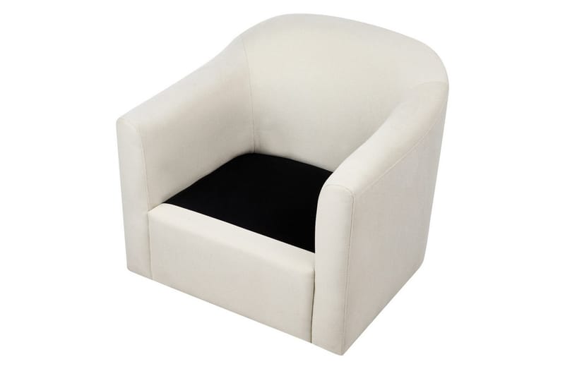 Svingbar lenestol Magnor - Lys beige, svart - Møbler - Stoler - Lenestoler