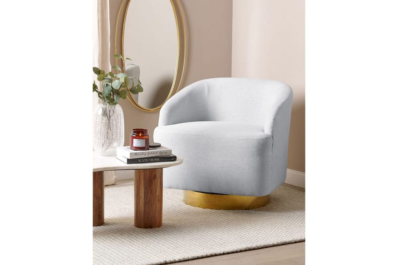 Svingstol Lavik - Grå, gull, Grå, Gull - Møbler - Stoler - Lenestoler