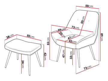 Sylvar Lenestol - Grå - Møbler - Stoler - Lenestoler